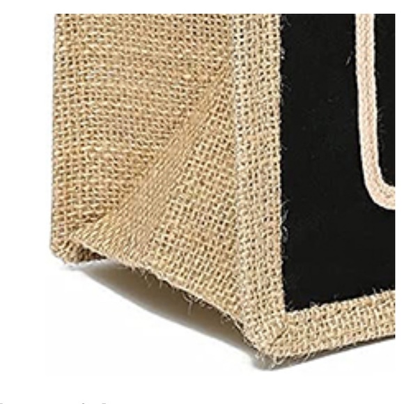 BRAND NEW LARGE STYLISH BURLAP BEACH BAG NWT - Picture 8 of 8